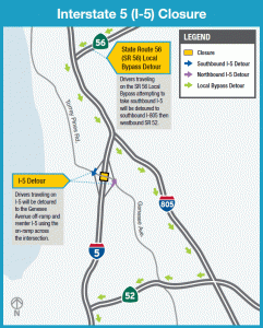 I5 Genesee closures and detours 8-2 thru 8-9 2015