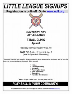 Little League T-ball clinic